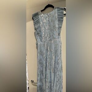 Self-Portrait Blue and Silver Maxi dress